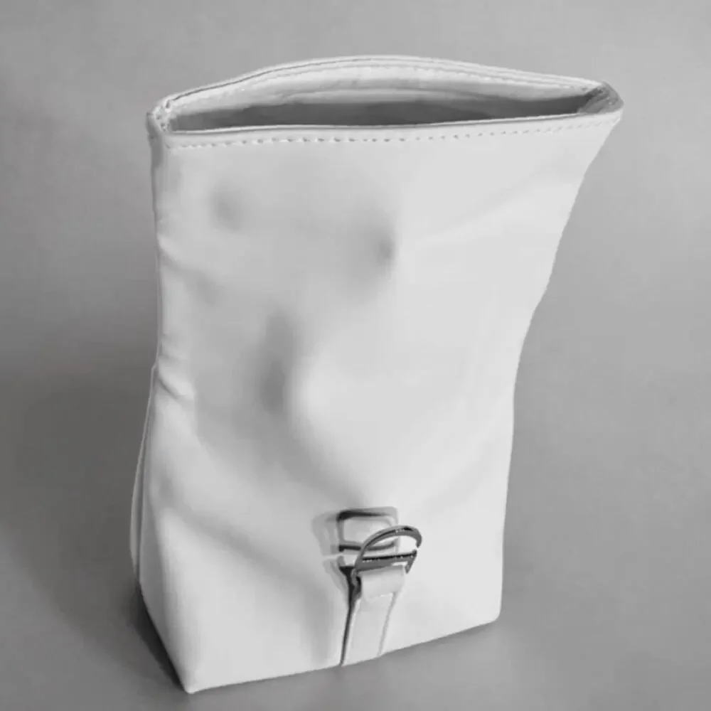 Dior white roll top cosmetic pouch